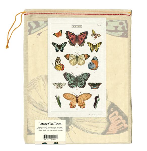 Vintage Geschirrtuch Schmetterlinge von Cavallini